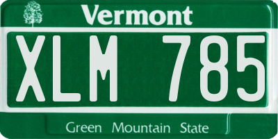 VT license plate XLM785