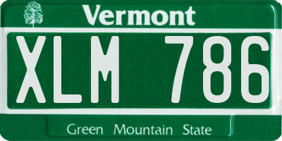 VT license plate XLM786