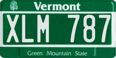 VT license plate XLM787