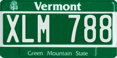 VT license plate XLM788