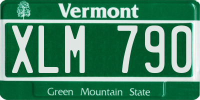VT license plate XLM790