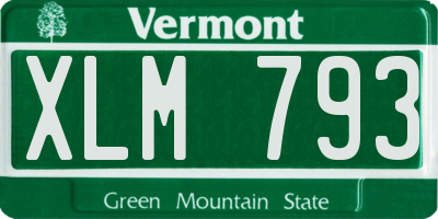 VT license plate XLM793