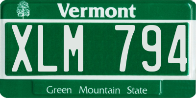 VT license plate XLM794
