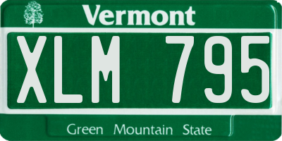VT license plate XLM795
