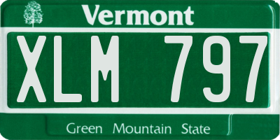 VT license plate XLM797