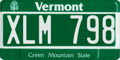 VT license plate XLM798