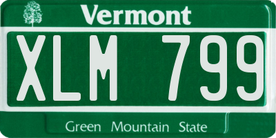 VT license plate XLM799