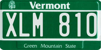 VT license plate XLM810