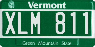 VT license plate XLM811