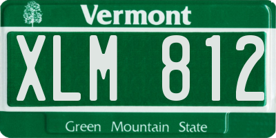 VT license plate XLM812