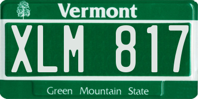 VT license plate XLM817
