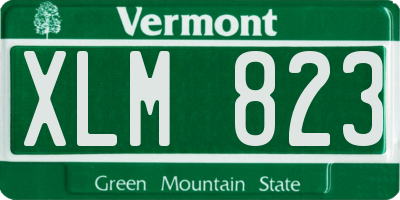VT license plate XLM823