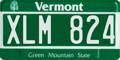 VT license plate XLM824