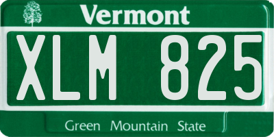 VT license plate XLM825