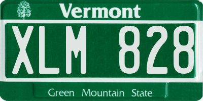 VT license plate XLM828