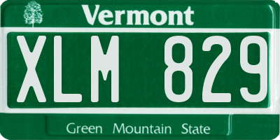 VT license plate XLM829