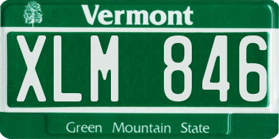 VT license plate XLM846