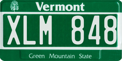 VT license plate XLM848