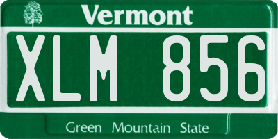 VT license plate XLM856