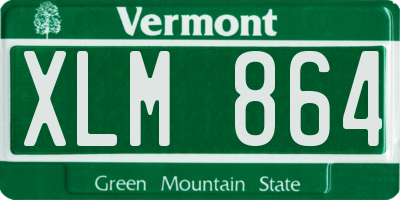 VT license plate XLM864