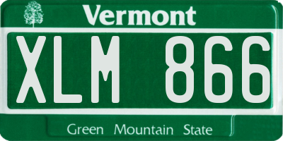 VT license plate XLM866