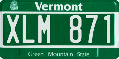 VT license plate XLM871