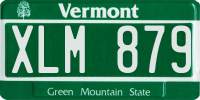 VT license plate XLM879