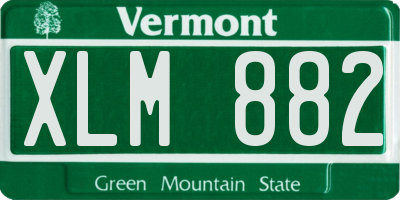 VT license plate XLM882