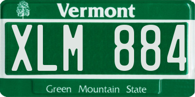 VT license plate XLM884