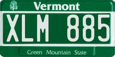 VT license plate XLM885