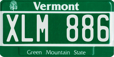 VT license plate XLM886