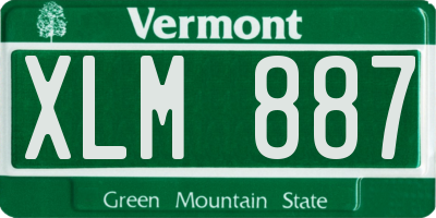 VT license plate XLM887