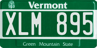 VT license plate XLM895