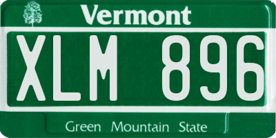 VT license plate XLM896
