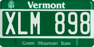 VT license plate XLM898