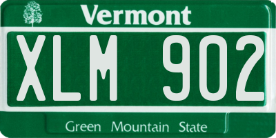 VT license plate XLM902