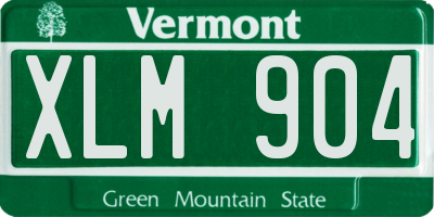 VT license plate XLM904