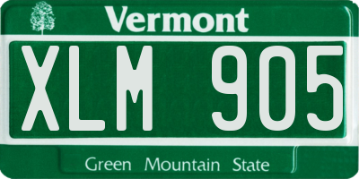 VT license plate XLM905
