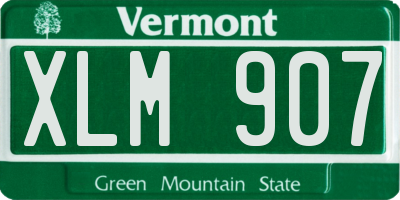VT license plate XLM907