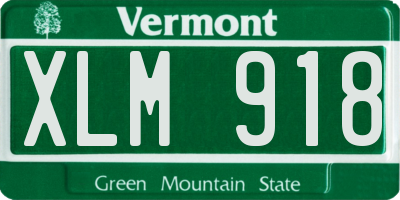 VT license plate XLM918