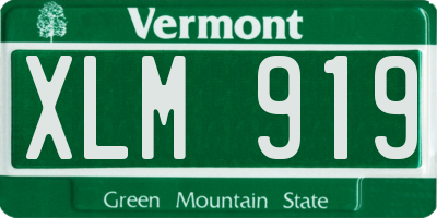 VT license plate XLM919