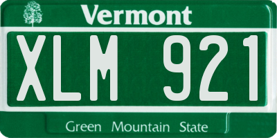 VT license plate XLM921