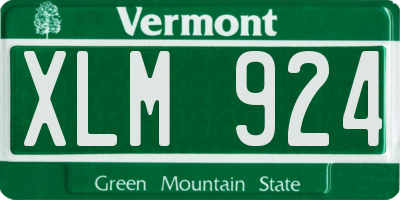 VT license plate XLM924