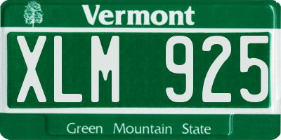 VT license plate XLM925