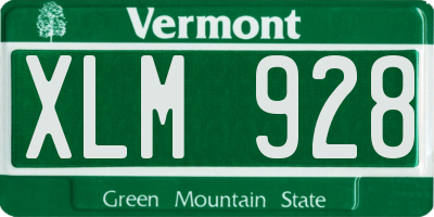 VT license plate XLM928