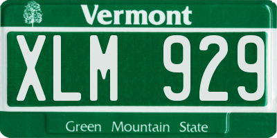 VT license plate XLM929