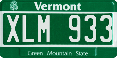 VT license plate XLM933