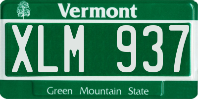 VT license plate XLM937