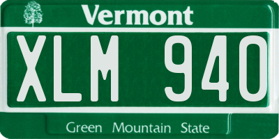 VT license plate XLM940