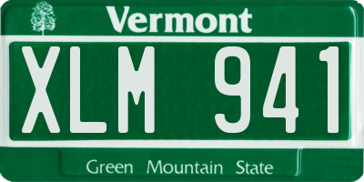 VT license plate XLM941